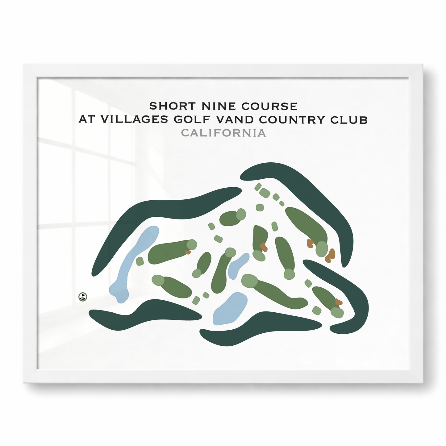 Short Nine Course at Villages Golf & Country Club, California - Printed Golf Courses