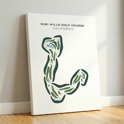 Simi Hills Golf Course, California - Printed Golf Courses