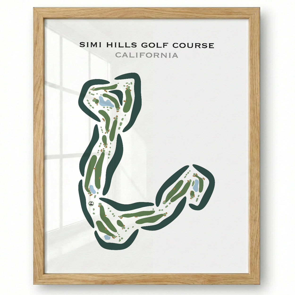 Simi Hills Golf Course, California - Printed Golf Courses