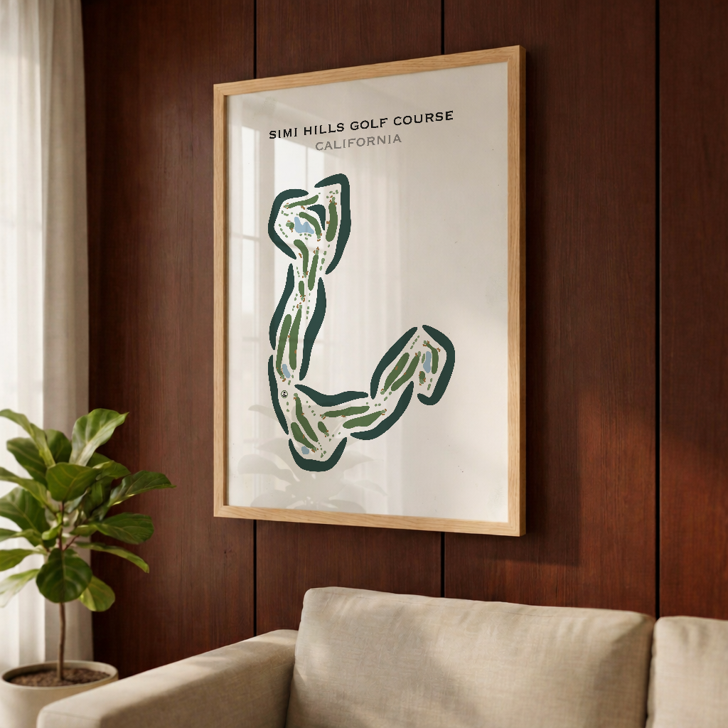 Simi Hills Golf Course, California - Printed Golf Courses