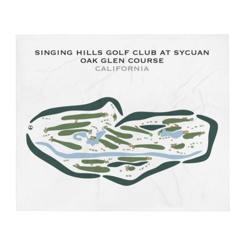 Singing Hills Golf Resort at Sycuan - Oak Glen Course, California - Printed Golf Courses
