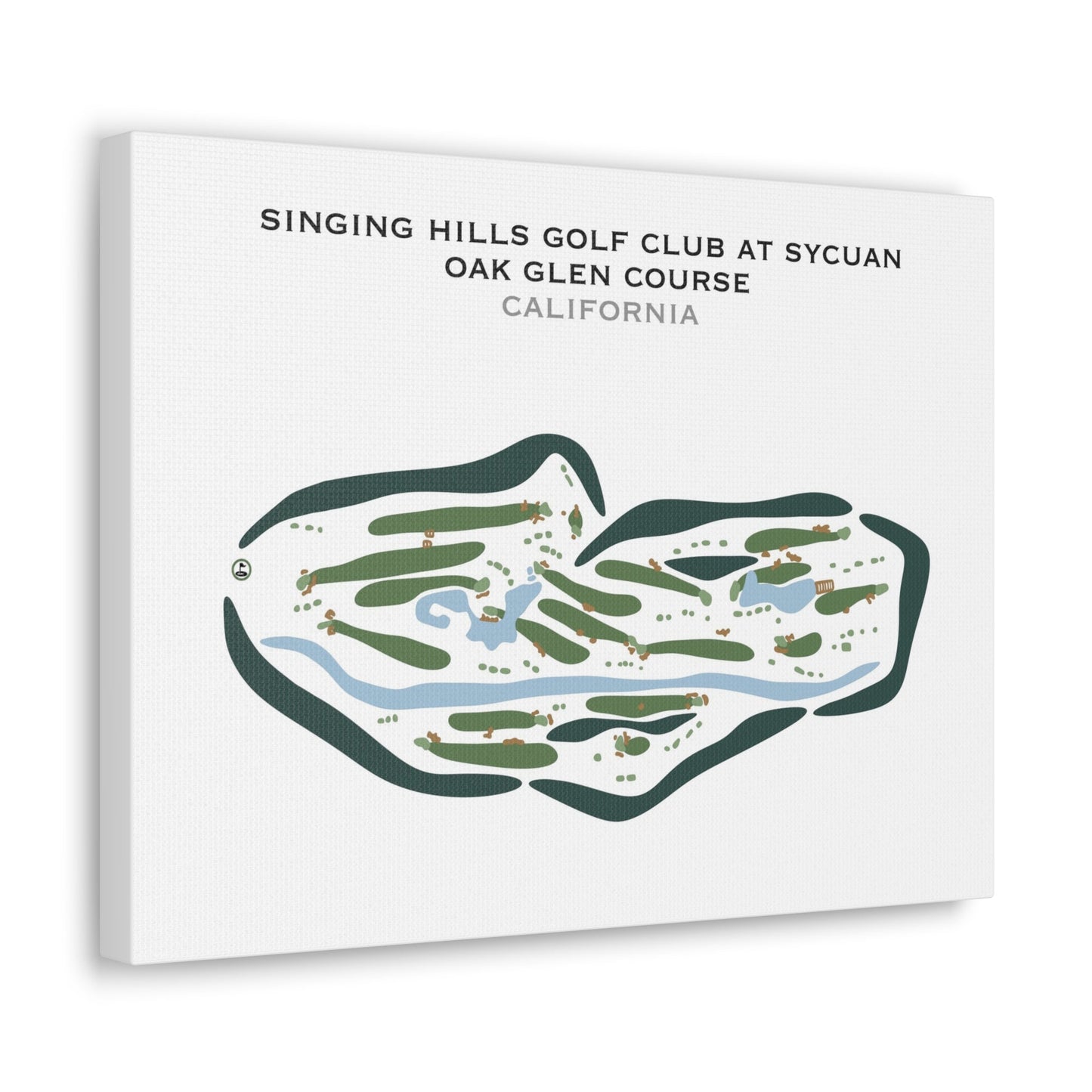 Singing Hills Golf Resort at Sycuan - Oak Glen Course, California - Printed Golf Courses