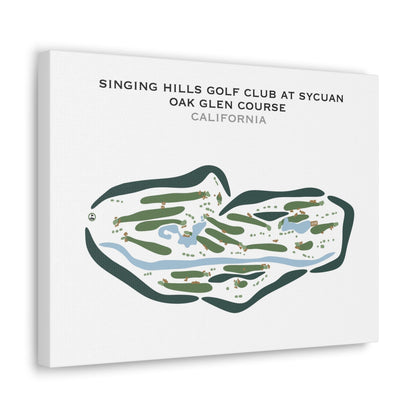 Singing Hills Golf Resort at Sycuan - Oak Glen Course, California - Printed Golf Courses