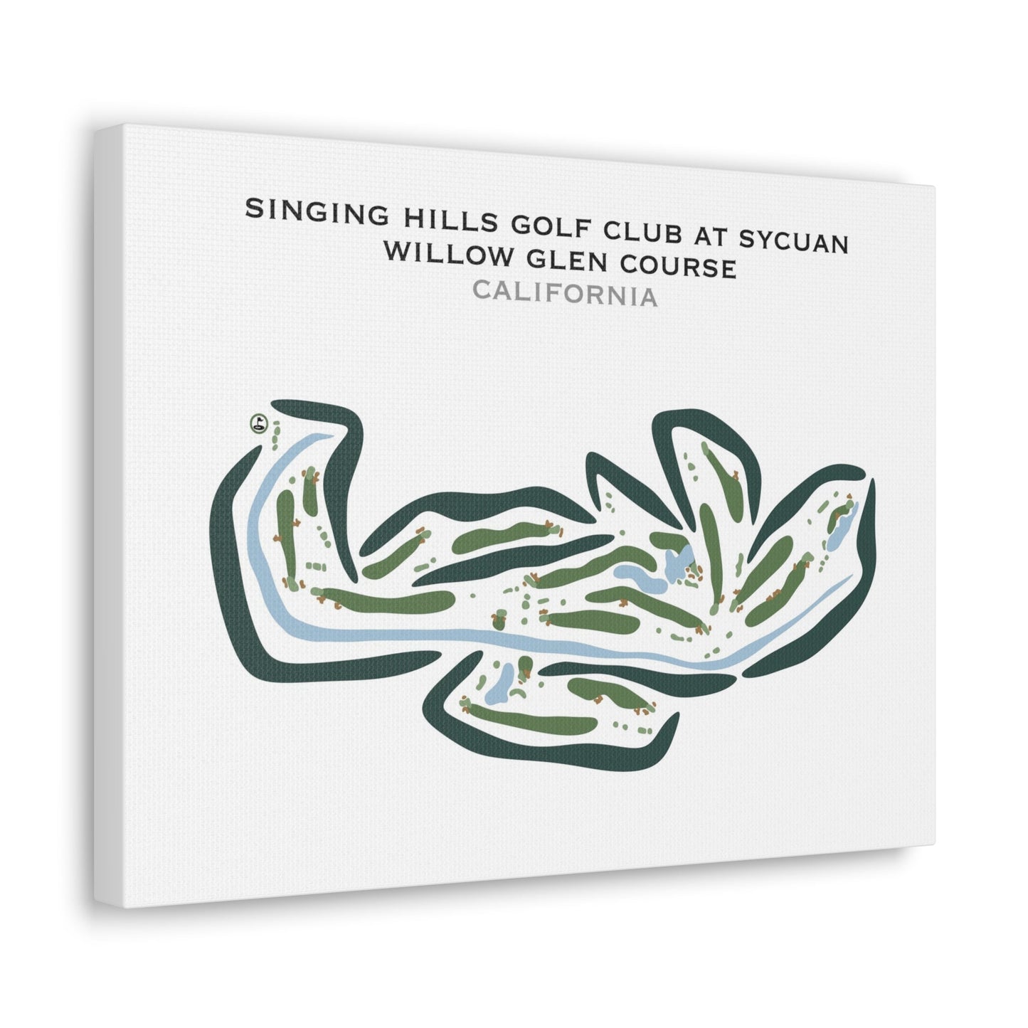 Singing Hills Golf Resort at Sycuan - Willow Glen Course, California - Printed Golf Courses