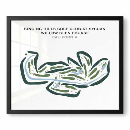 Willow Glen Golf Course at Singing Hills Golf Club, California - Printed Golf Courses