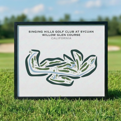 Willow Glen Golf Course at Singing Hills Golf Club, California - Printed Golf Courses