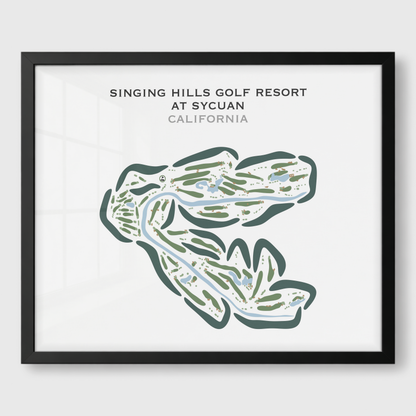 Singing Hills Golf Resort at Sycuan, California - Printed Golf Courses
