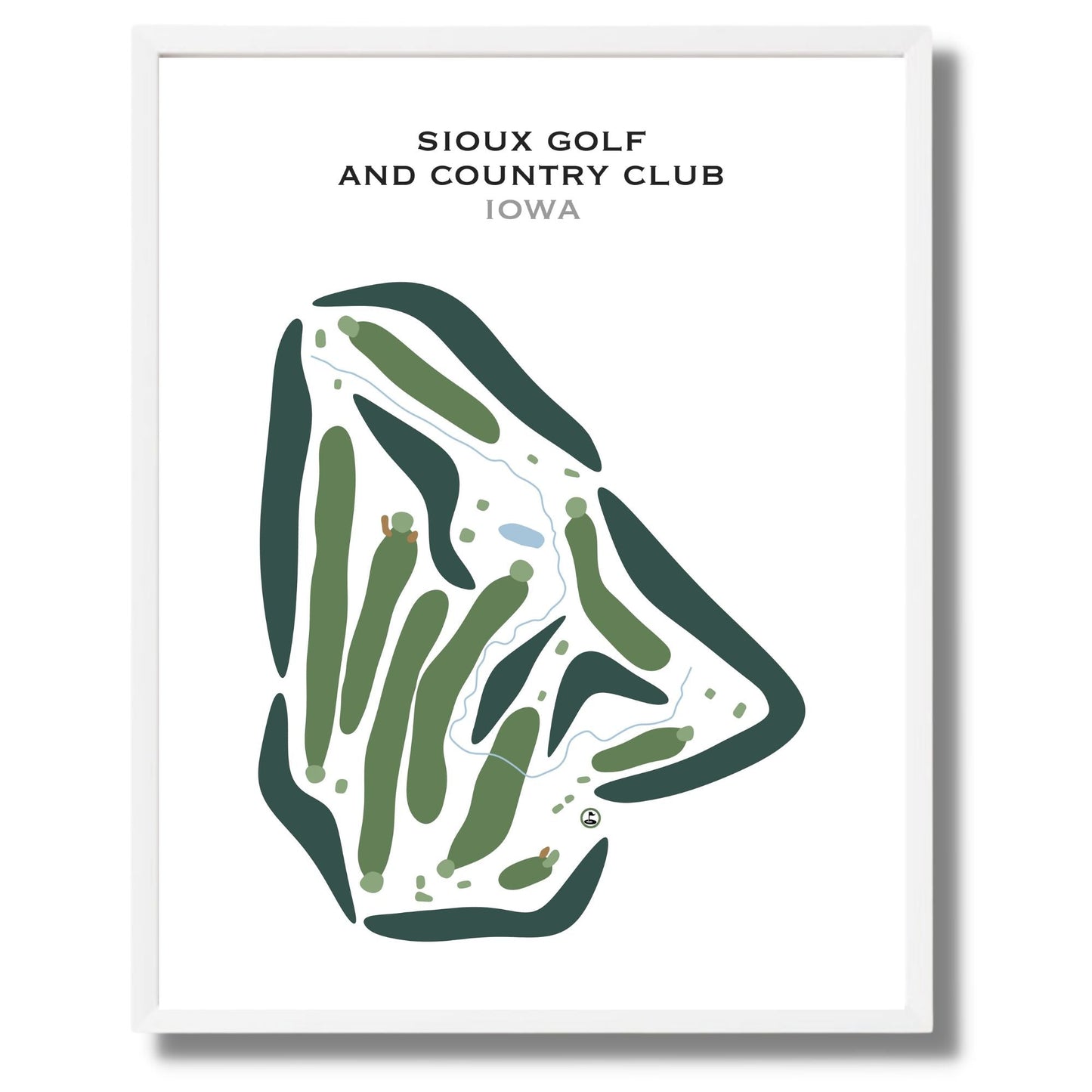 Sioux Golf & Country Club, Iowa - Printed Golf Courses
