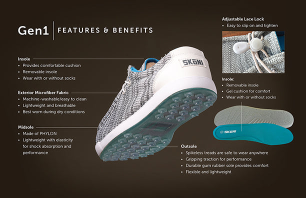 SKŌNI Men's Golf Shoe - Brown