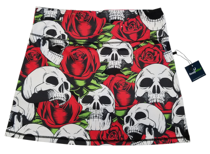 Skulls & Roses Ladies Active SKORT by ReadyGOLF