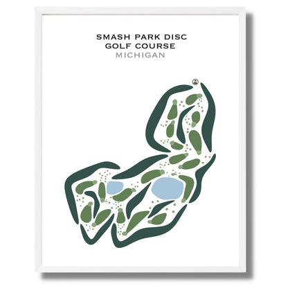 Smash Park Disc Golf Course, Michigan - Printed Golf Courses