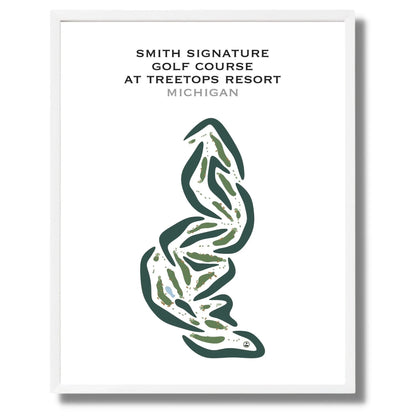 Smith Signature Golf Course at Treetops Resort, Michigan - Printed Golf Courses