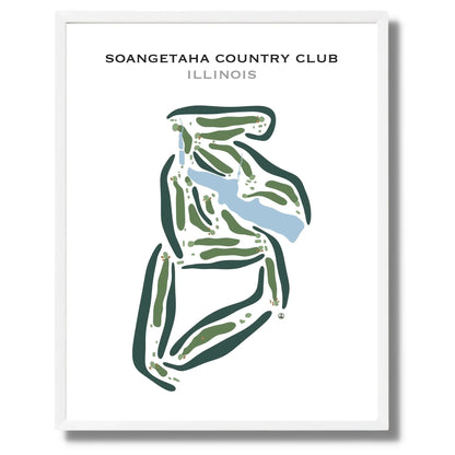 Soangetaha Country Club, Illinois - Printed Golf Courses