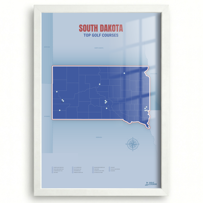 Map of South Dakota Golf Courses