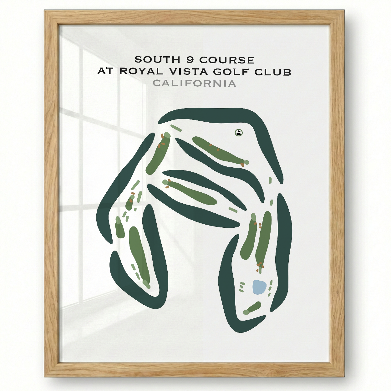 South 9 Course at Royal Vista Golf Club, California - Printed Golf Courses