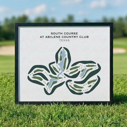 South Course at Abilene Country Club, Texas - Printed Golf Courses
