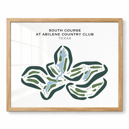 South Course at Abilene Country Club, Texas - Printed Golf Courses