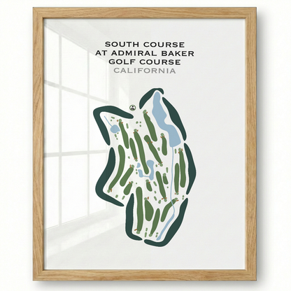 South Course at Admiral Baker Golf Course, California - Printed Golf Courses