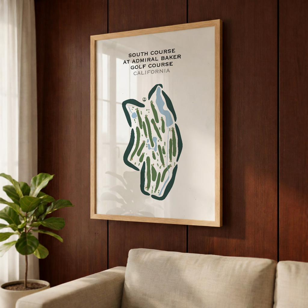 South Course at Admiral Baker Golf Course, California - Printed Golf Courses