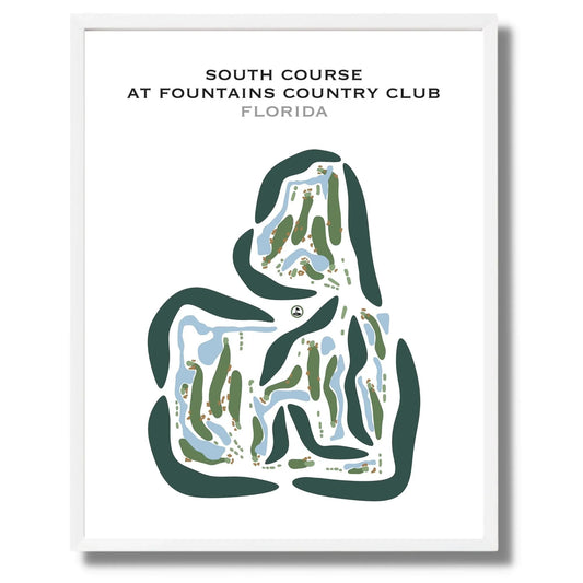 South Course at Fountains Country Club, Florida - Printed Golf Courses