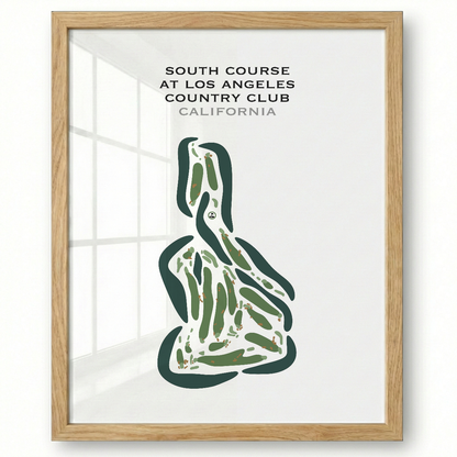 South Course at Los Angeles Country Club, California - Printed Golf Courses