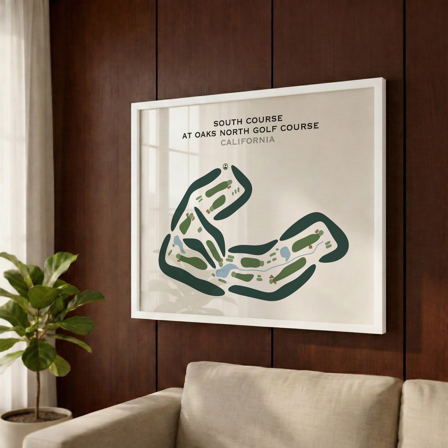 South Course at Oaks North Golf Course, California - Printed Golf Courses