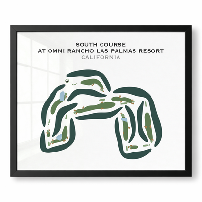 South Course at Omni Rancho Las Palmas Resort, California - Printed Golf Courses
