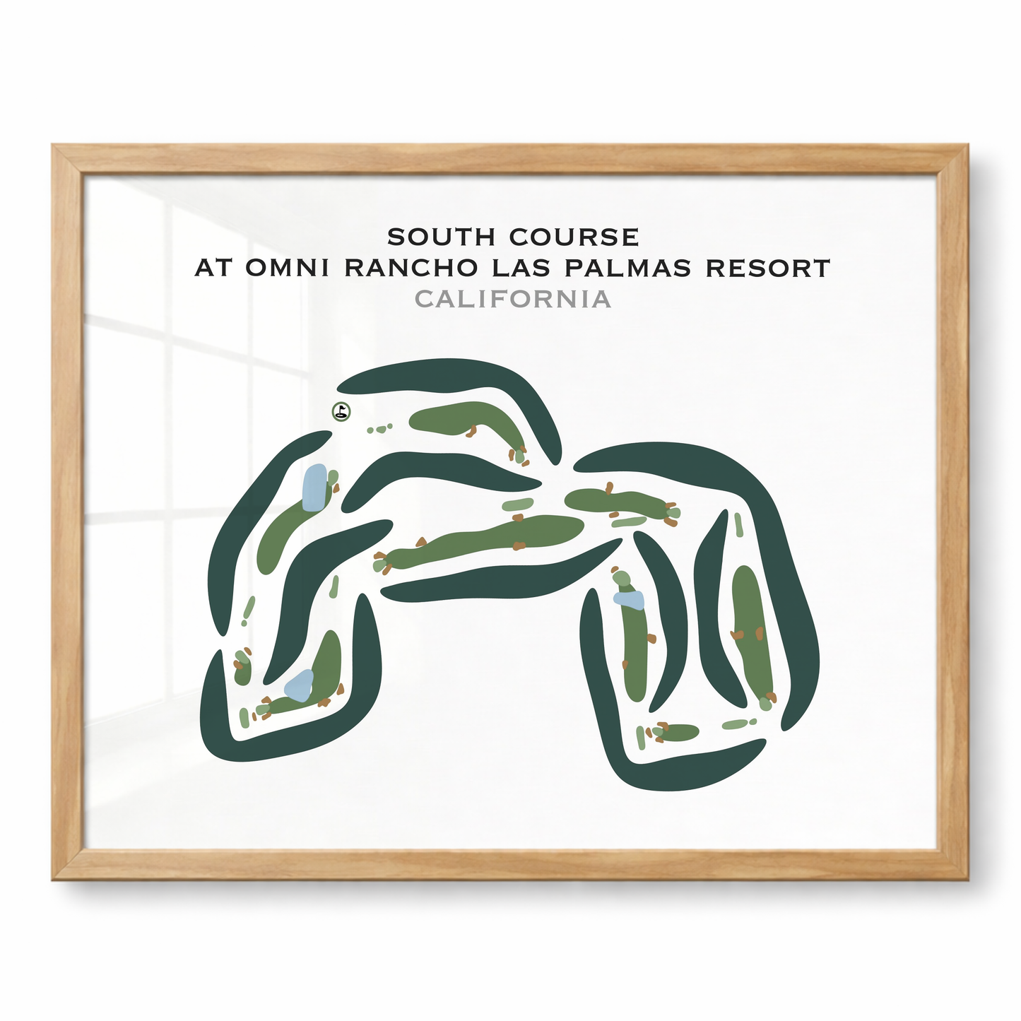 South Course at Omni Rancho Las Palmas Resort, California - Printed Golf Courses