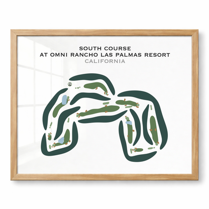 South Course at Omni Rancho Las Palmas Resort, California - Printed Golf Courses