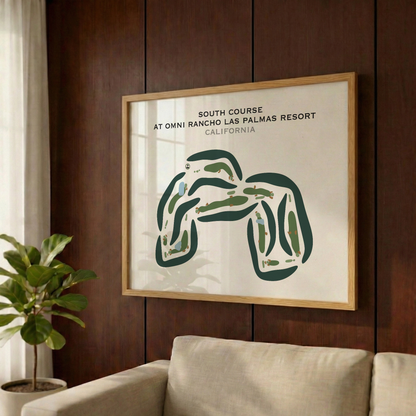 South Course at Omni Rancho Las Palmas Resort, California - Printed Golf Courses