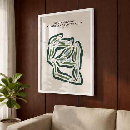 South Course at Ridglea Country Club, Texas - Printed Golf Courses