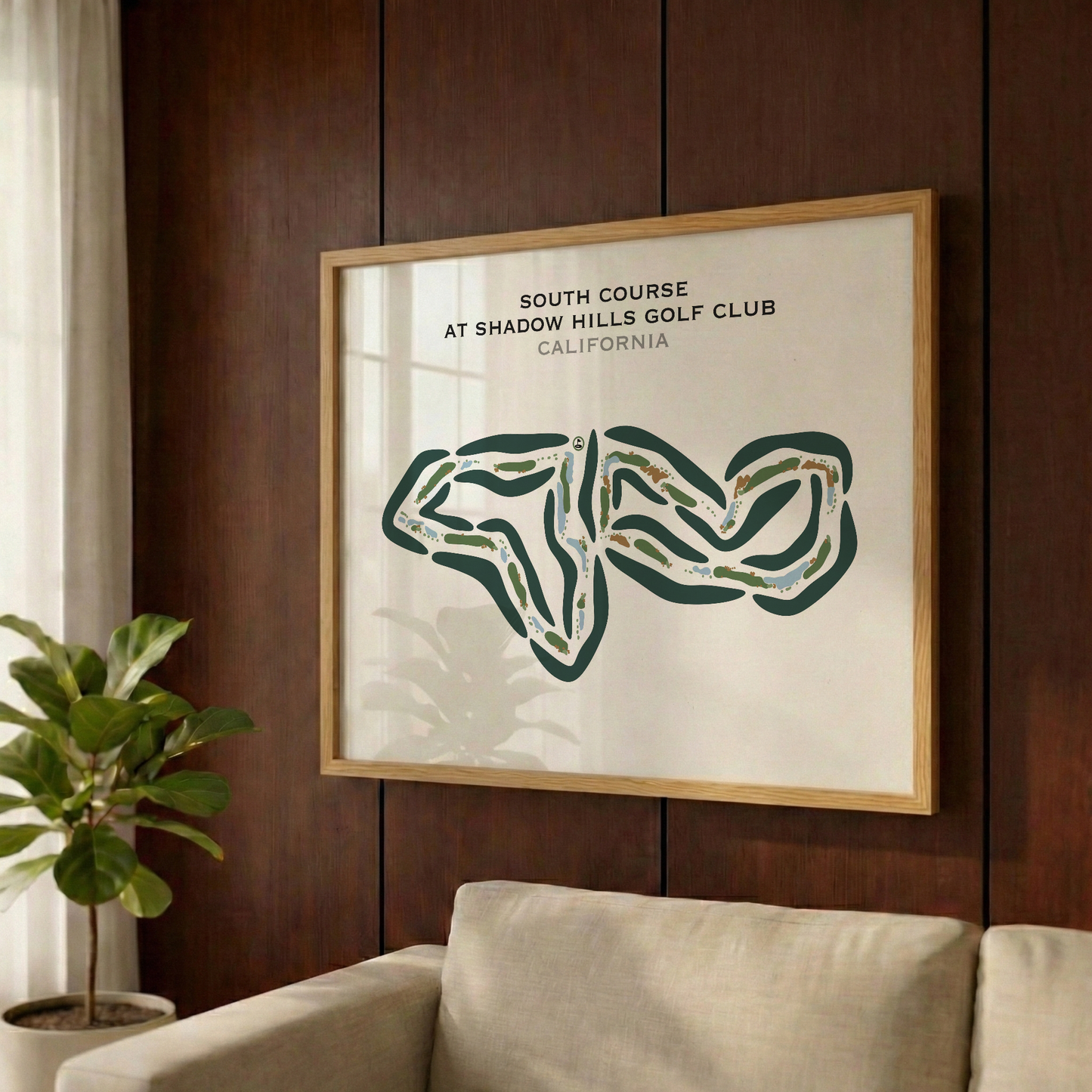 South Course at Shadow Hills Golf Club, California - Printed Golf Courses