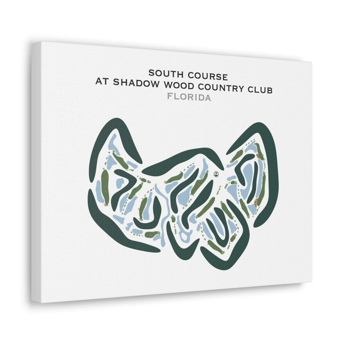 South Course at Shadow Wood Country Club, Florida - Printed Golf Courses