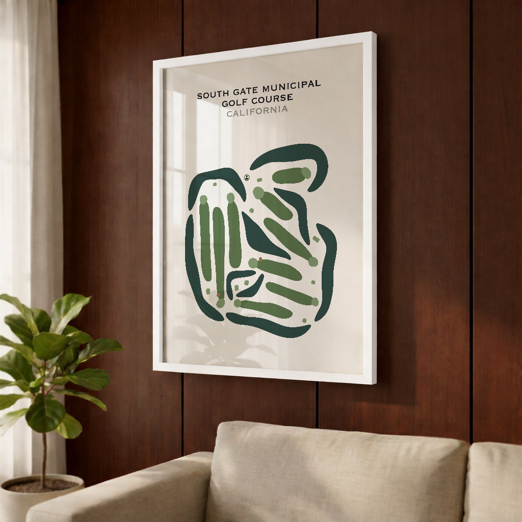 South Gate Municipal Golf Course, California - Printed Golf Courses