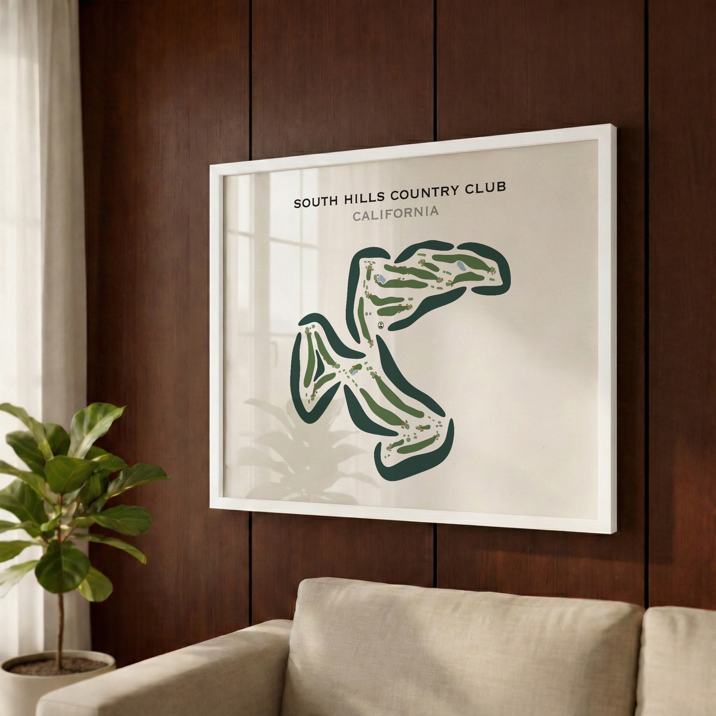 South Hills Country Club, California - Printed Golf Courses