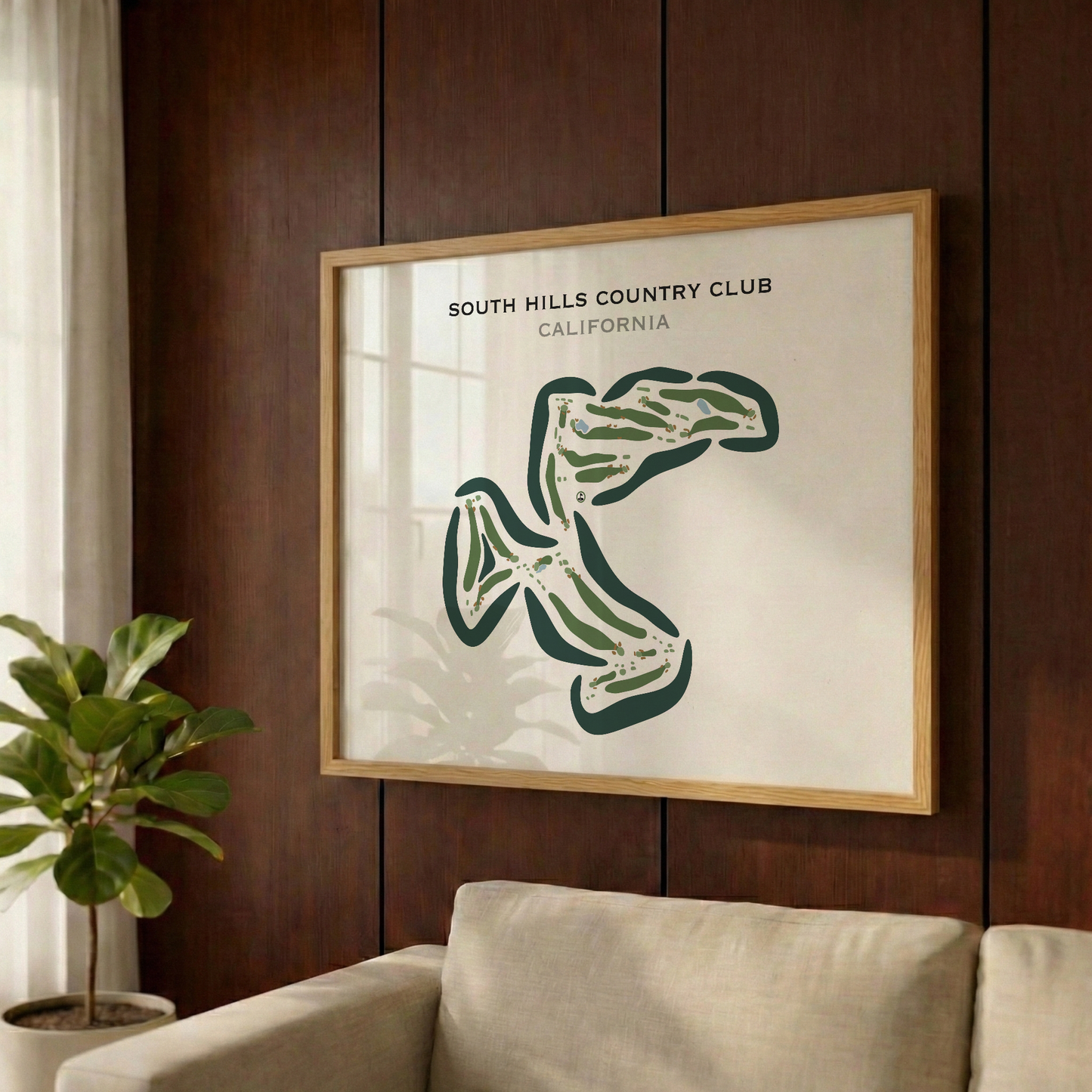 South Hills Country Club, California - Printed Golf Courses