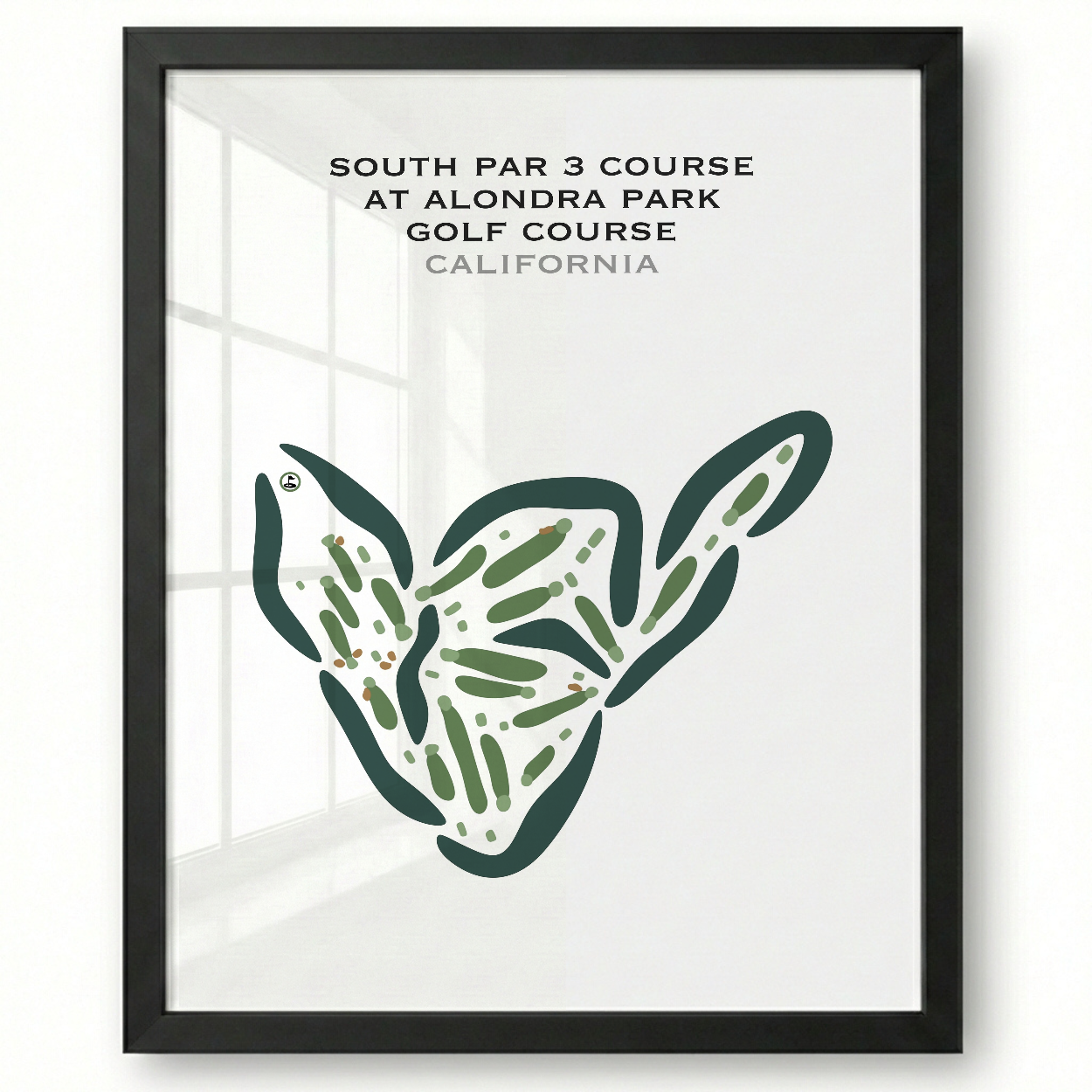 South Par 3 at Alondra Park Golf Course, California - Printed Golf Courses