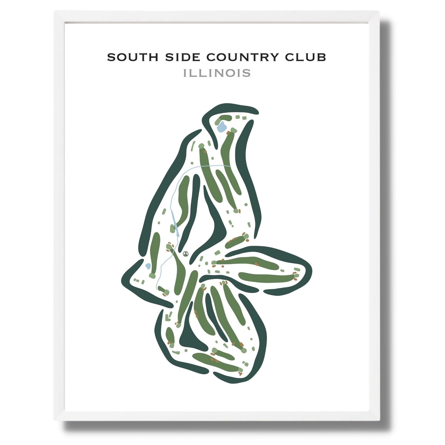 South Side Country Club, Illinois - Printed Golf Courses