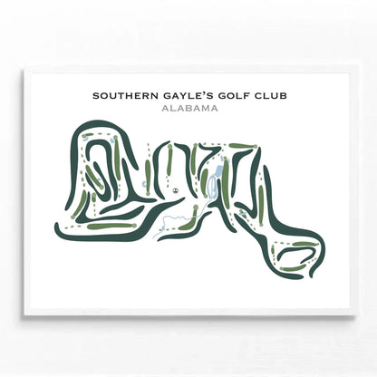 Southern Gayle's Golf Club, Alabama - Printed Golf Courses