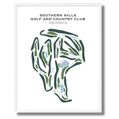 Southern Hills Golf & Country Club, Georgia - Printed Golf Course
