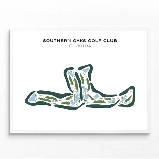 Southern Oaks Golf Club, Florida - Printed Golf Courses
