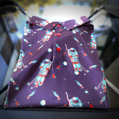 Outer Bounds | Space Astronaut Retro Golf Polo for Men