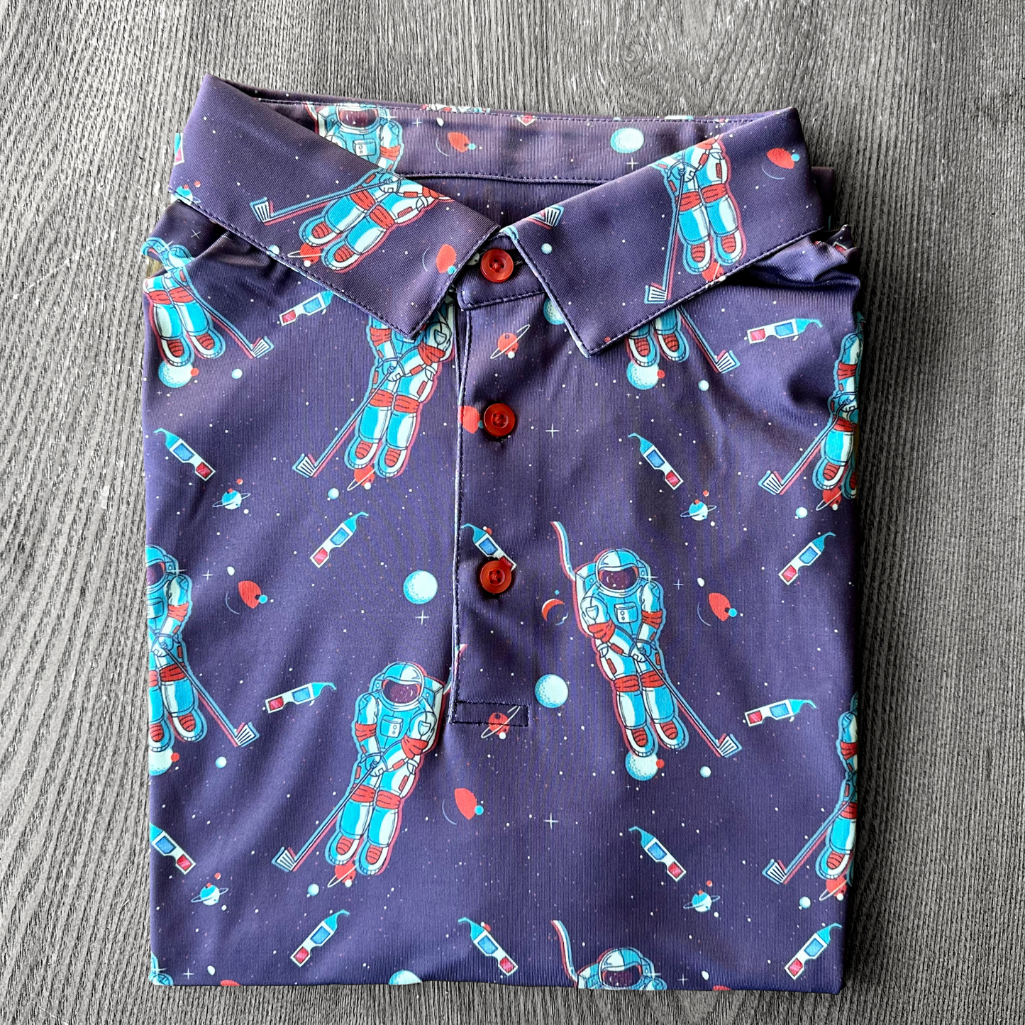 Outer Bounds | Space Astronaut Retro Golf Polo for Men