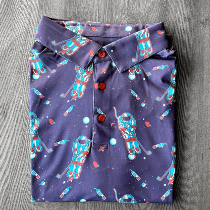 Outer Bounds | Space Astronaut Retro Golf Polo for Men