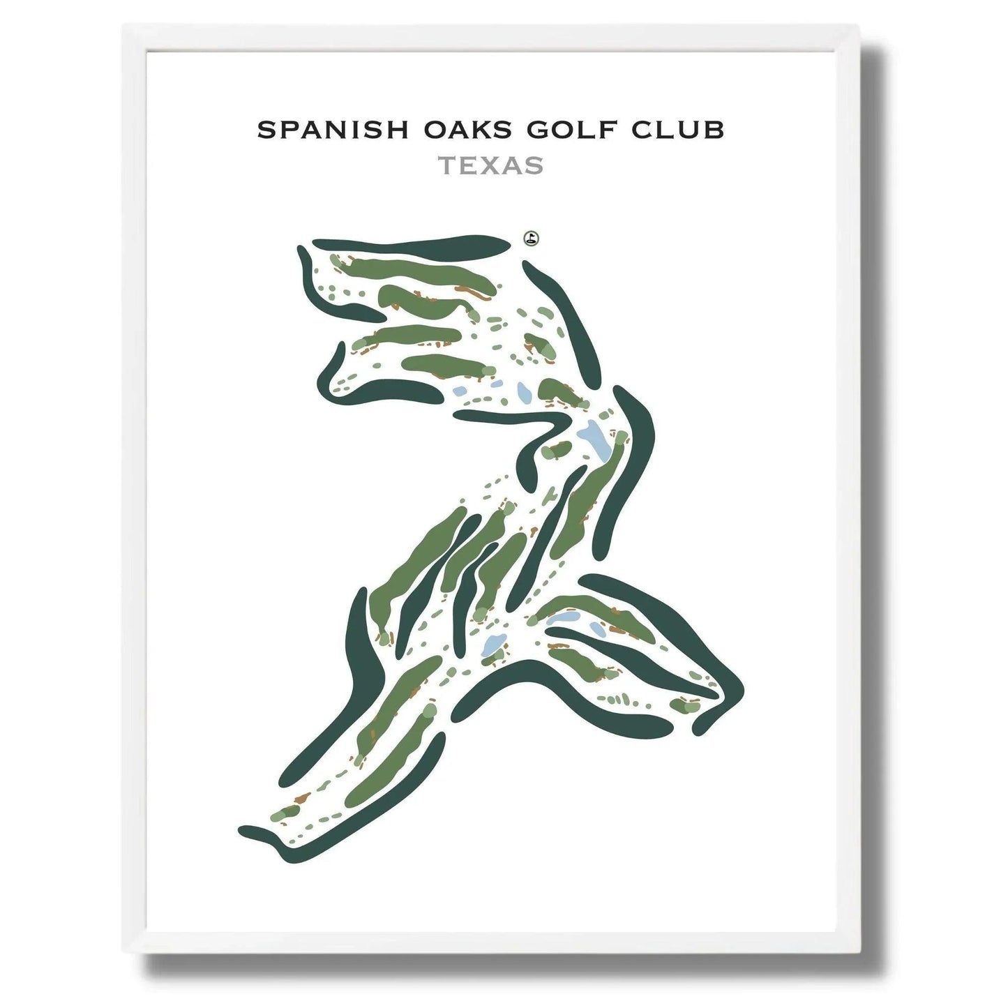 Spanish Oaks Golf Club, Texas - Printed Golf Course