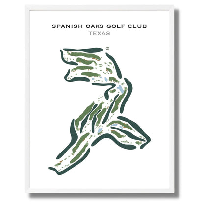 Spanish Oaks Golf Club, Texas - Printed Golf Course