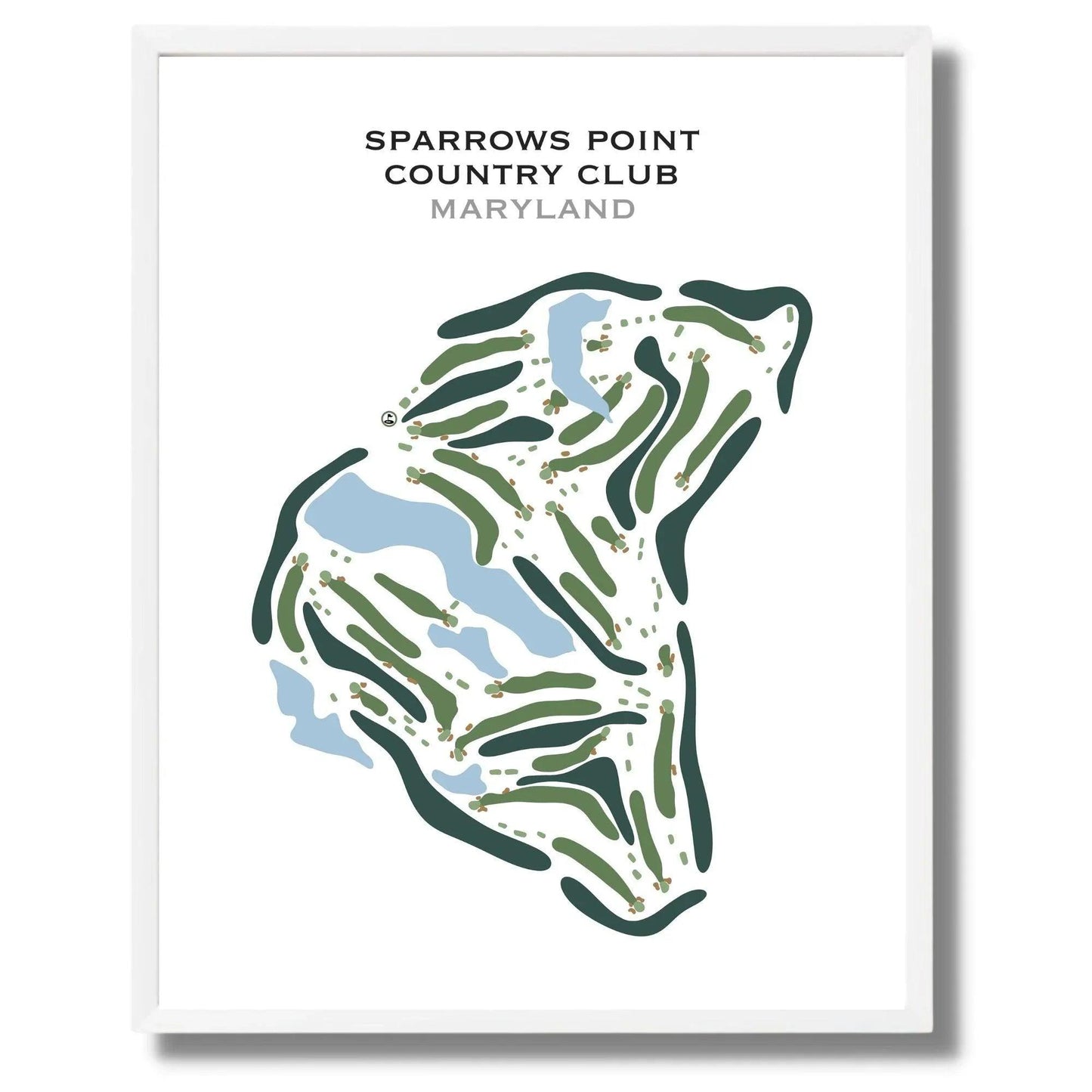 Sparrows Point Country Club, Maryland - Printed Golf Course