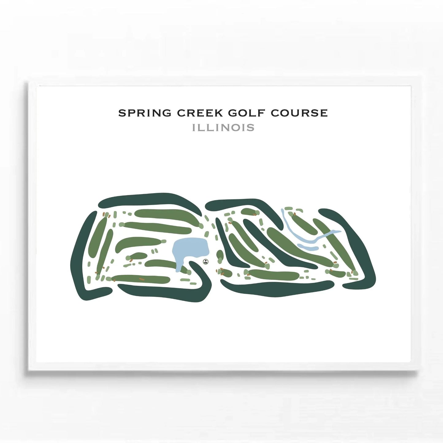 Spring Creek Golf Course, Illinois - Printed Golf Courses