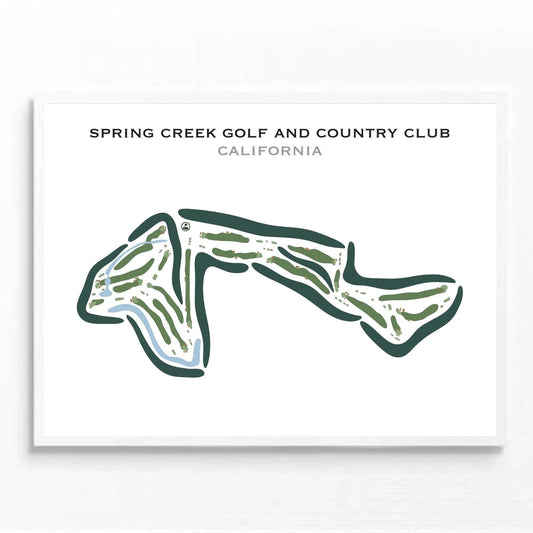 Spring Creek Golf and Country Club, California - Printed Golf Courses