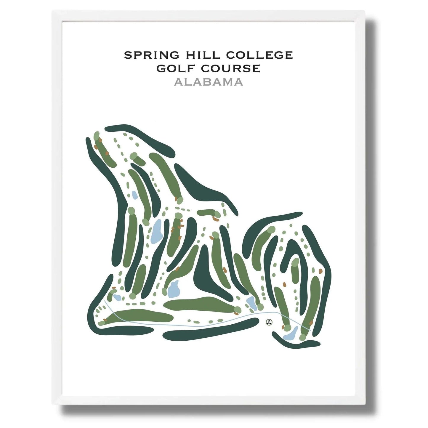 Spring Hill College Golf Course, Alabama - Printed Golf Course